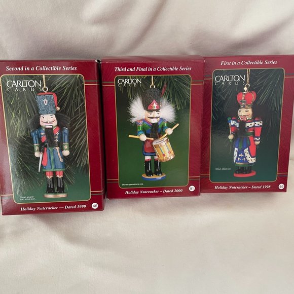 Holiday Nutcrackers ornaments - Set of 3 by Calton Cards - Picture 2 of 12